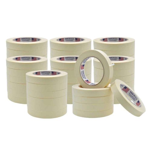 WOD MT5 Masking Tape 3/4 inch for General Purpose/Painting - Case of 48 Rolls - 60 Yards per roll