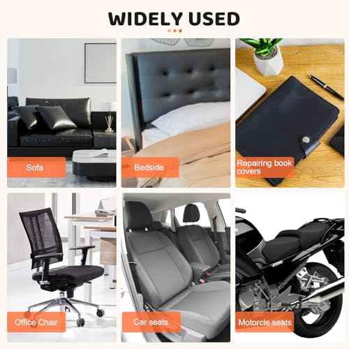 Leather Repair Kit for Furniture, 4¡¿63 in Black Leather Tape for Car Upholstery Seat Repair, Upgraded Self-Adhesive Fabric Leather Repair Patch for Motorcycle, Leather Couch Repair Patches
