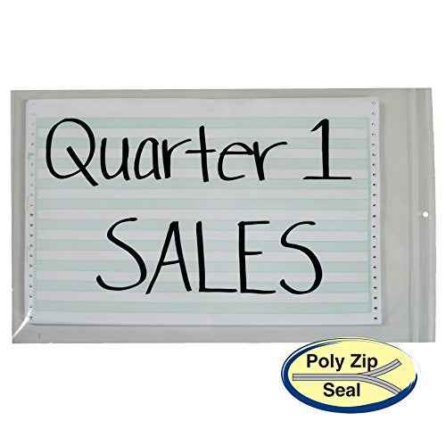 C-Line Heavyweight Industrial Poly Zip Bags, 13" x 16-3/4", Box of 50 (47014)