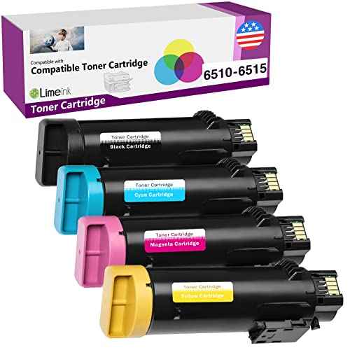 Limeink Compatible Toner Cartridge Replacement for Xerox 6515 for Xerox Phaser 6510 Toner Workcentre 6515 106r03480 106r03478 Black and Color Combo 4 Pack