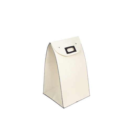 Three by Three Felt-Like-It Connectable Bin SOFT WHITE, 15 x 15 x 26