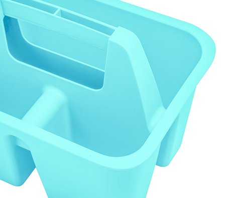 Storex Mini Classroom Caddy, Multipurpose Classroom Organizer with Handle, Teal, 12-Pack (01065U12C)