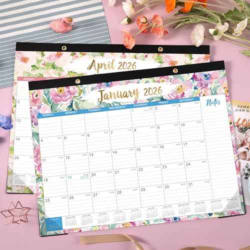 2026 Desk Calendar - Jan 2026 - Dec 2026, 12 Months Large Monthly Desk Calendar 2026, 22" x 17", Desk Pad, Large Ruled Blocks, To-do List & Notes, Best Desk/Wall Calendar for Planning and Organizing