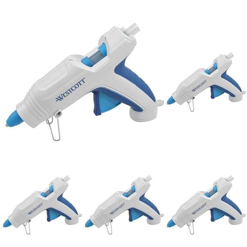 Westcott Premium Mid-Sized Hot Glue Gun, 60 Watt (16893) (Pack of 5)