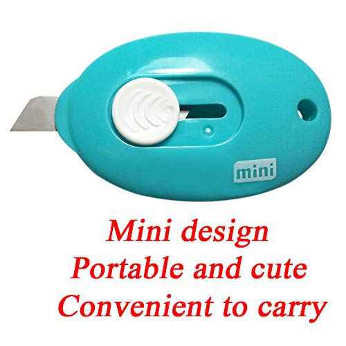 Mini Utility Knives Box Cutter Retractable Letter Opener (Blue/Pink/White) 3PC
