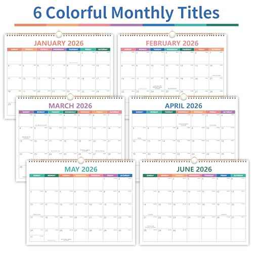 2026 Calendar - 2026 Wall Calendar from January to December 2026, Calendar 2026 with Premium Paper, Spiral Bound, 14.5'' x 11.5''