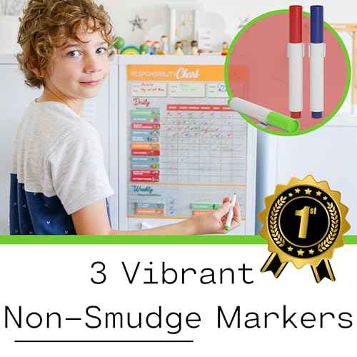 Premium Large Magnetic Chore Chart for Kids Multiple Kids - Chore Board - Behavior Tracker at Home - Reward Board - Daily Responsibility Schedule - Teens Incentive Routine - Magnetic for Refrigerator
