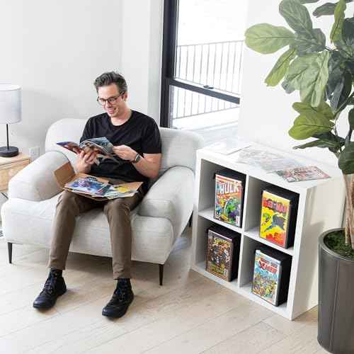 Comic Vision Comic Book Storage Box and Comic Book Display [Patent Pending] - Removeable, enclosed top
