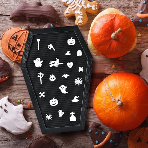 Halloween Coffin Letter Board Icons - 120 Spooky Symbols for Decorations & Crafting