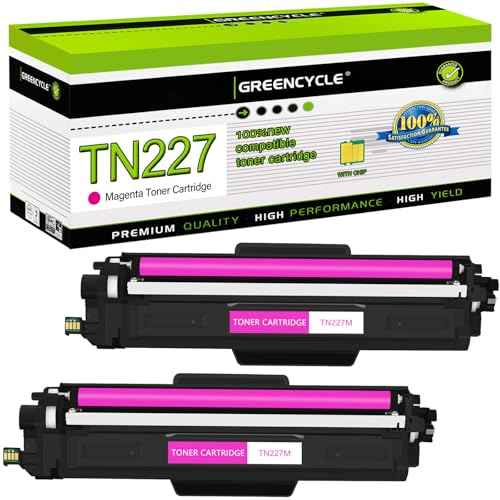 greencycle Magenta Compatible Toner Cartridge Replacement for Brother TN227 TN223 TN227M Work with HL-L3290CDW MFC-L3710CW HL-L3210CW MFC-L3750CDW DCP-L3550CDW Printer (2 Pack High Yield)