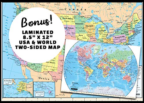 Replogle Blue Ocean Educational World Globe 12 Inch Raised Relief & Bonus Map