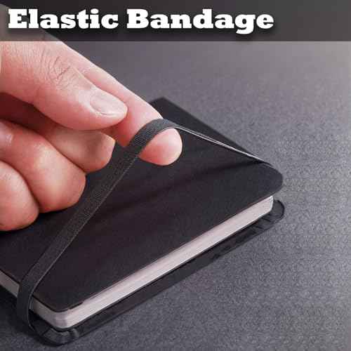 4 Pack Pocket Notebook Small Notebook, 3" x 4.4" Journal Notebook Hardcover with Thick Lined Paper, 200 Pages Leather Cover Mini Journal Notepad (Black)