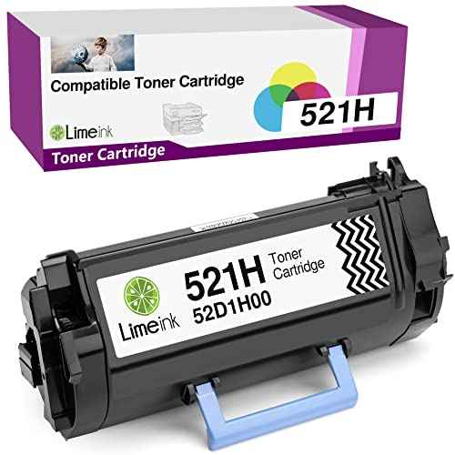 Limeink Compatible Toner Cartridge Replacement for Lexmark 521H 52D1H00 Toner Cartridge for Lexmark MS810 MS810n MS810dn MS810de MS811 MS811n MS811dn MS811dtn MS812dn MS710 MS710n MS711 MS711dn Black