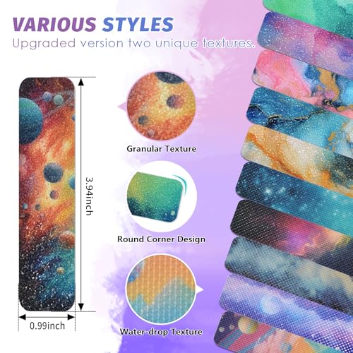 Colorful 48 Pieces Anxiety Sensory Stickers with Textured Surfaces - Safe & Reusable Fidget Strips for Kids & Adults, Office & Classroom Stress Relief