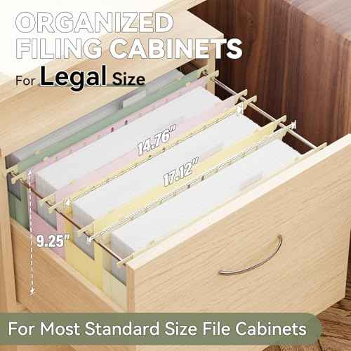 Extra Capacity Legal Size Plastic Hanging File Folders,Reinforced 2" Pastel Expanding Pocket,12 Pack Legal Hanging Folders for Filing Cabinet,Expandable Hang Folder with tabs,for Office School