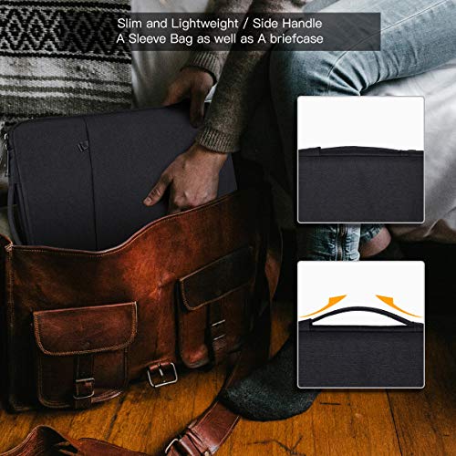 iKammo 14 Inch Waterproof Laptop Sleeve Case for Dell, HP, Lenovo, ASUS, Chromebook - Black