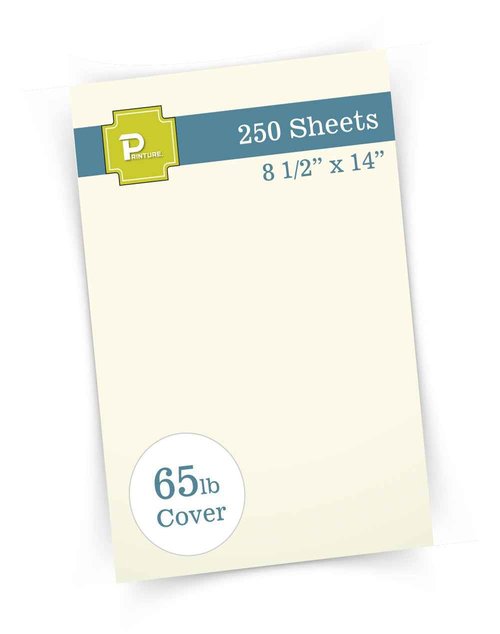 Printure Natural Cream Legal Size Cardstock (8 1/2” X 14”) - 65lb Cover - Great for Menu Paper, Documents, Programs (250 Sheets)