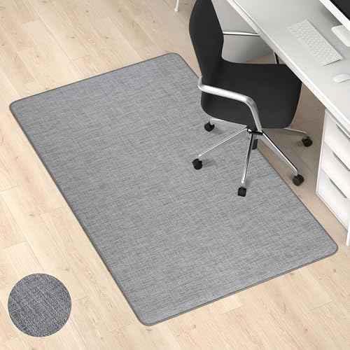 Office Chair Mat for Hardwood Floors,Thick Rubber Mat ? Heavy Duty Anti-Slip Protection for Rolling Chairs, Home Office Desk Rug (Dark Grey, 36"¡¿48")