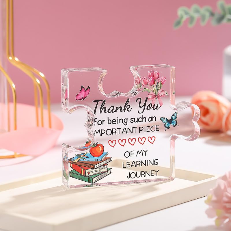 Heart-Shaped Crystal Paperweight Gift for Teachers and Mentors - Appreciation Keepsake