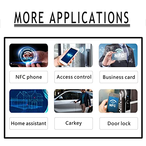 100PCS NTAG216 Card NFC Card NFC Tag Writable 216 Chip 888 Bytes Memory Compatible with iPhone and Android and Other NFC-Enabled Devices