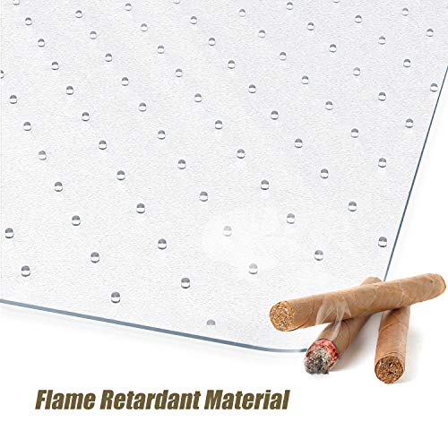 Kuyal 36" x 48" Office Chair Mat for Low/No-Pile Carpets - Transparent 2.2mm Thick