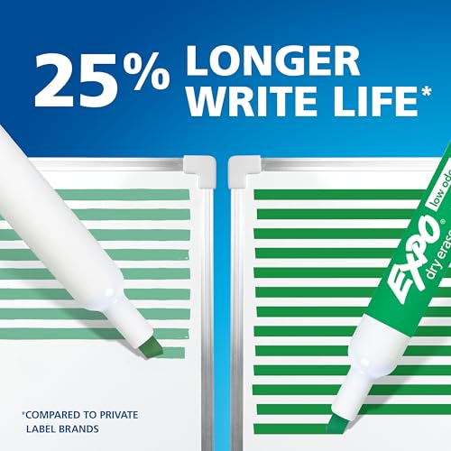 EXPO Black Fine Tip Dry Erase Markers - 12 Pack for Whiteboards & Surfaces