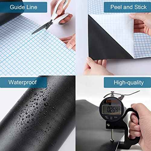 Extra Large Chalkboard Paper Roll Peel and Stick Chalk Board Wallpaper(+5 Chalks) Chalk Paint Contact Paper Blackboard