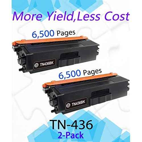 (2-Pack, Black) Compatible TN436BK TN-436BK Toner Cartridge TN-436 Used for Brother HL-L8260CDW HL-L8360CDW MFC-L8900CDW MFC-L8610CDW Printer, Sold by EasyPrint