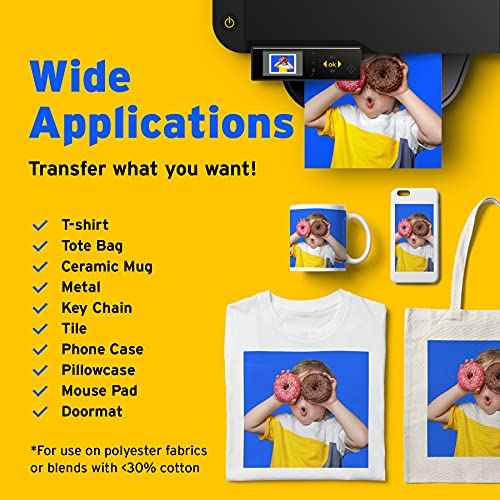 Printers Jack 700ML Sublimation Ink for EcoTank Supertank Inkjet Printer ET-2720 ET-2760 ET-2750 ET-2700 ET-3700 ET-3710 ET-3750 ET-3760 Heat Press Transfer on T-Shirt (Autofill/ICC-Free/Anti-UV)