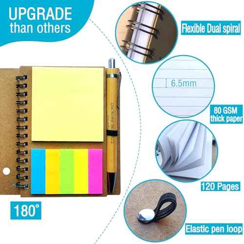 Appreciation Thank You Gifts,21 Set Spiral Notebook with Pen,Office/School Supplies,Bulk Inspirational Journals Notepads,Small Notebooks for Teachers Students Employee Women Men Work & Note (21 SET)