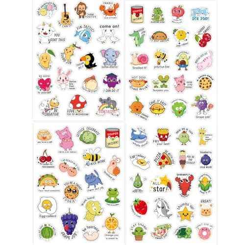 Punny Teacher Prize Stickers for Student, 464pcs Motivational Reward Sticker for Kids Fun, Classroom Must Have Essential for Teacher Elementary, Home School Supplies, Encouraging Incentives Stickers