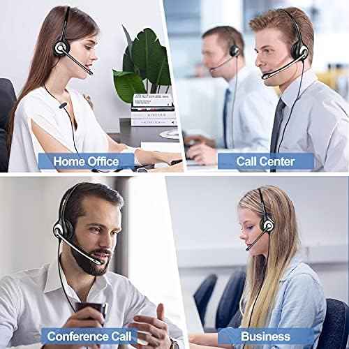 Wantek Cisco Phone Headset with Microphone Noise Cancelling & Mute Switch, RJ9 Telephone Headsets Compatible with Cisco Office Landline Phones 6851 6945 7841 7861 7942 7945 7961 7962 7965 8811 8841