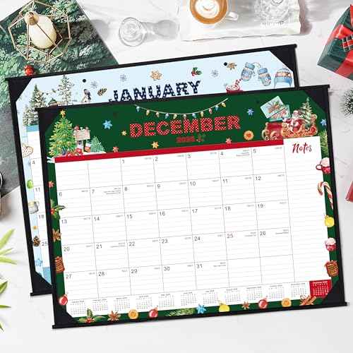 2026 Desk Calendar - Large Desk Calendar 2026, Jan.2026 - Dec.2026, 22" x 17", 12 Months Desktop Calendar 2026 with Corner Protectors, Desk Pad, Large Ruled Blocks - 12 Different Themes