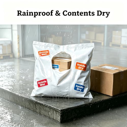 Litebiz 300 Pack 10x13 White Poly Mailers Self Seal Shipping Bags for Clothing