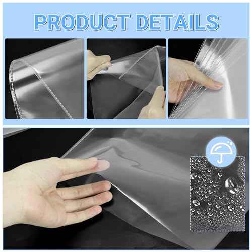 30 Pack No Holes Sheet Protectors, 8.5" x 11", Letter Size Heavy Duty Clear View Page Sleeves Protectors, Clear Paper Document Artwork Protectors