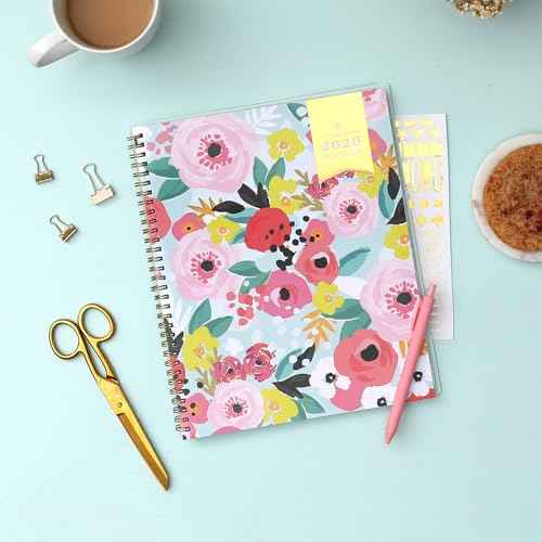Blue Sky Day Designer 2026 Weekly and Monthly Planner Calendar, January 2026 - December 2026, 8.5" x 11", Flexible Cover, Durable Twin Wire Binding, Storage Pocket, Stickers, Secret Garden Mint