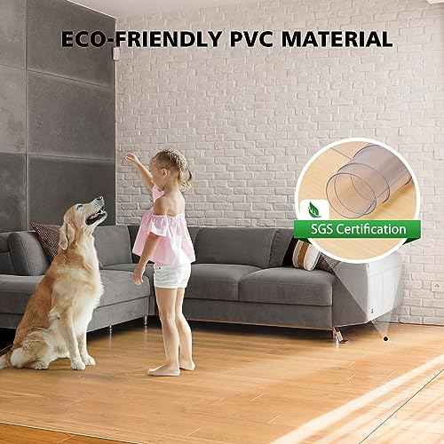 Clear Chair Mat, 3'¡¿5'Floor Mats for Home, Durable Non-Slip Hard Floor Protector, PVC Waterproof Floor Protetor for Kitchen, Bedroom, Pet Litter Mat
