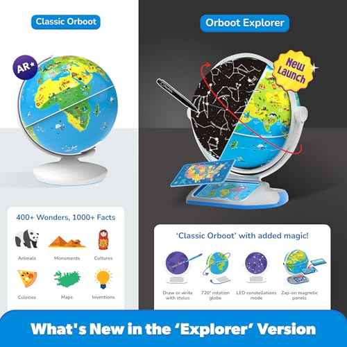 PlayShifu Interactive Globe for Kids ? Orboot Earth Explorer: Tech Powered Interactive Globe for Kids | Smart Gift for Ages 4+ | 400+ Wonders, 1000+ Facts | Constellation Mode & Fun Games | Magic Stylus | Educational STEM Toys for the future scientists