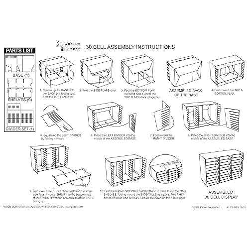 Pacon Classroom Keepers 30-Slot Mailbox, Blue (001318)