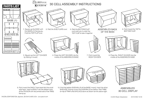 Classroom Keepers 30-Slot Mailbox - Organization System for Classroom or Home