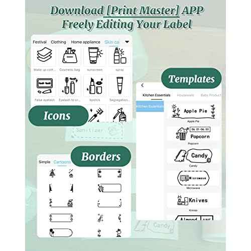 Phomemo Large Label Maker Machine with Tape D50 for 3/5" to 9/10" tape, Portable Thermal Label Maker Machine, Bluetooth Label Printer for Address,Storage,Office, Support Phones & Pad, USB Rechargeable