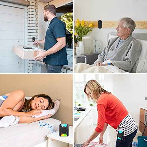 CallToU Caregiver Pager Wireless Call Button Vibration Pager 1000FT Nurse Calling Alert System for Hard of Hearing Home Elderly Disabled Patient 2 SOS Panic Button 1 Receiver, 4 Modes