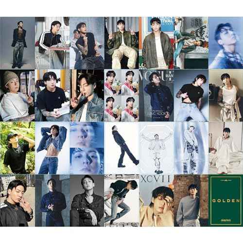 Golden Album Photocards First Solo Album Photo Cards Kpop Lomo Card Set Gift Merch for Boys and Girls