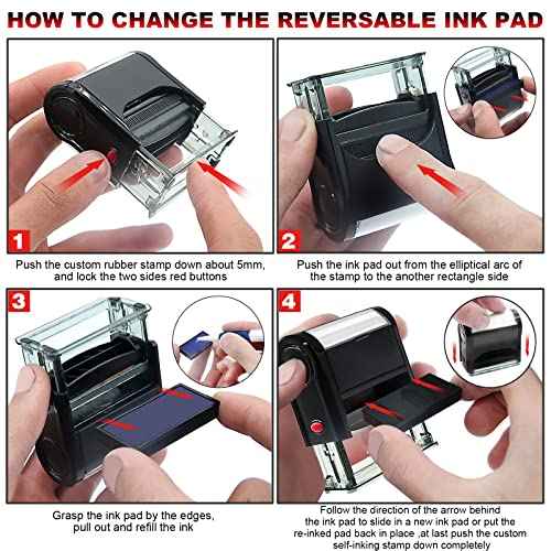 Return to Sender Stamps Self Inking Personalized Stamps for Business Supplies Custom Rubber Business for Return to Sender,Return Address Stamps Red Ink(Return to Sender Not at This Address)