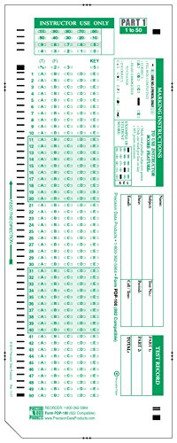 PDP-100 Compatible Test Forms Pack of 50 for 100-Question Multiple Choice Exams