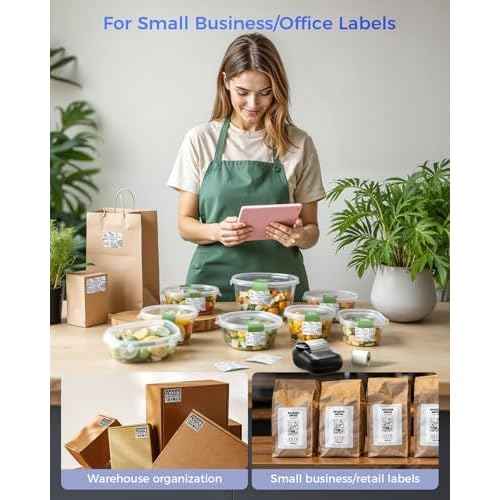 Phomemo Label Maker Machine with Tapes, Bluetooth Thermal Label Printer Easy to Use with Phones & PC, Address Label Maker for Small Business, Offcie, Home, 2 Inch Barcode Printer with 3 Label Rolls