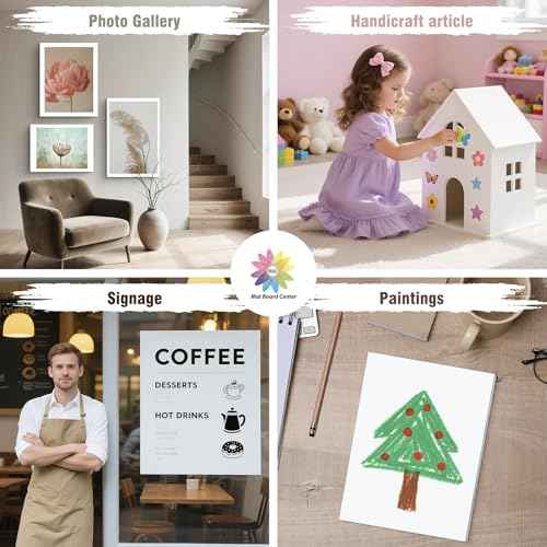 Mat Board Center, Pack of 10 Acid-Free Foam Boards, 16x20 inch White Foam Boards, 1/8" Thick