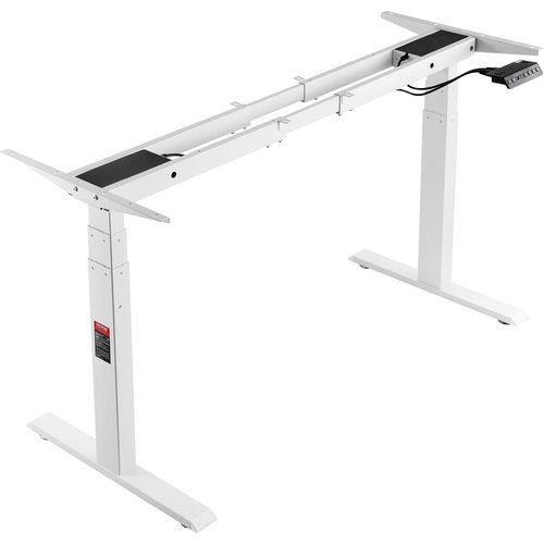 VEVOR Dual Motor 3 Stage Standing Desk Frame, Adjustable 26"-50.8" Height & 43.3"-70.1" Length Electric Stand Up Computer Desk Legs, Ergonomic DIY Workstation Base for Home Office(Frame Only)