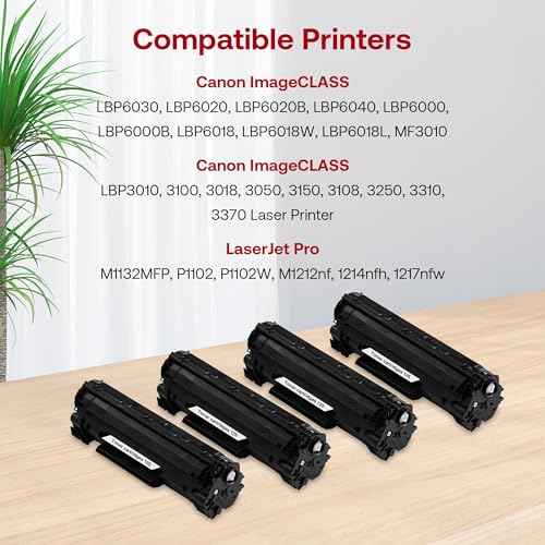 125 CRG125 Toner Cartridge Replacement for Canon 125 CRG-125 3484B001 Work with ImageCLASS LBP6030w LBP6000 MF3010 LBP3100 Printers(4XL-Pack,Black)