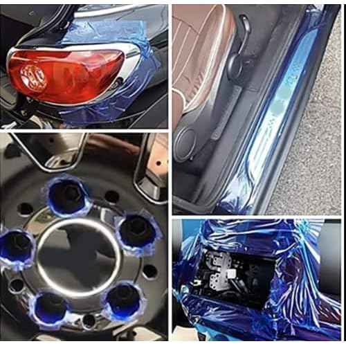 Adhesive Surface Protective Tape - No Residue Removable Film Roll Protect Cover Surface Covering Shield for Wood Plastic Leather Car Furniture Floor Blue 3.9 Inches x 164 Yards